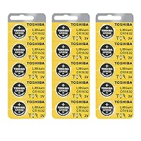 Toshiba CR1632 Battery 3V Lithium Coin Cell (15 Batteries)