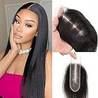 2x6 HD Lace Closure with Baby Hair Long Deep Middle Part 100% Human Hair Straight Lace Closure Nature Hairline Black 14inch