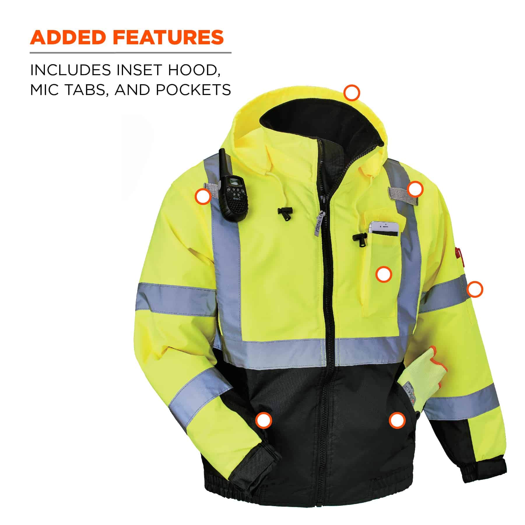 Ergodyne Standard Hi Vis Bomber Safety Jacket