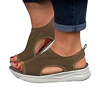 Summer Sandals for women 2023 Sandals Women Dressy Summer Flat Sport Flexible Upgrade Slingback Orthopedic Sport Shoes