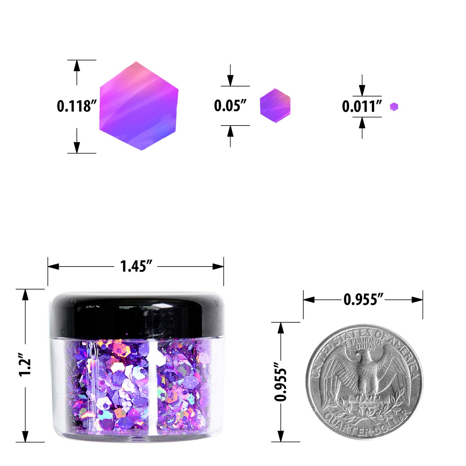 Body Glitter Wenida 9 Colors 190g Holographic Cosmetic Festival Makeup Chunky Powder for Nail Hair Eye Face
