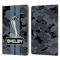 Head Case Designs Officially Licensed Shelby Camouflage Logos Leather Book Wallet Case Cover Compatible with Kindle Paperwhite 1/2 / 3