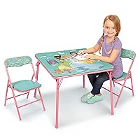 Disney Princess Girls Folding Table & Chairs Set for Kids and Toddlers 36 Months Up to 7 Years, Includes: 1 Table (36