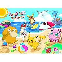 Buffalo Games - Pokemon Beach Day - 100 Piece Jigsaw Puzzle for Families Challenging Puzzle Perfect for Family Time - 100 Piece Finished Size is 15.00 x 11.00