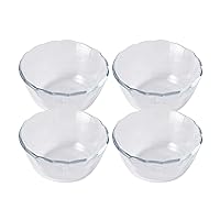 Pyrex CP-1551 Bakeware Clear, 6.1 fl oz (180 ml), Custard Cups, Set of 4
