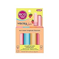 Vacay Vibes Lip Balm Variety Pack- Pink Lemonade, Island Coconut, Guava Berry Punch & Wild Cherry Slushie, All-Day Moisture Lip Care Products, 0.14 oz, 4-Pack