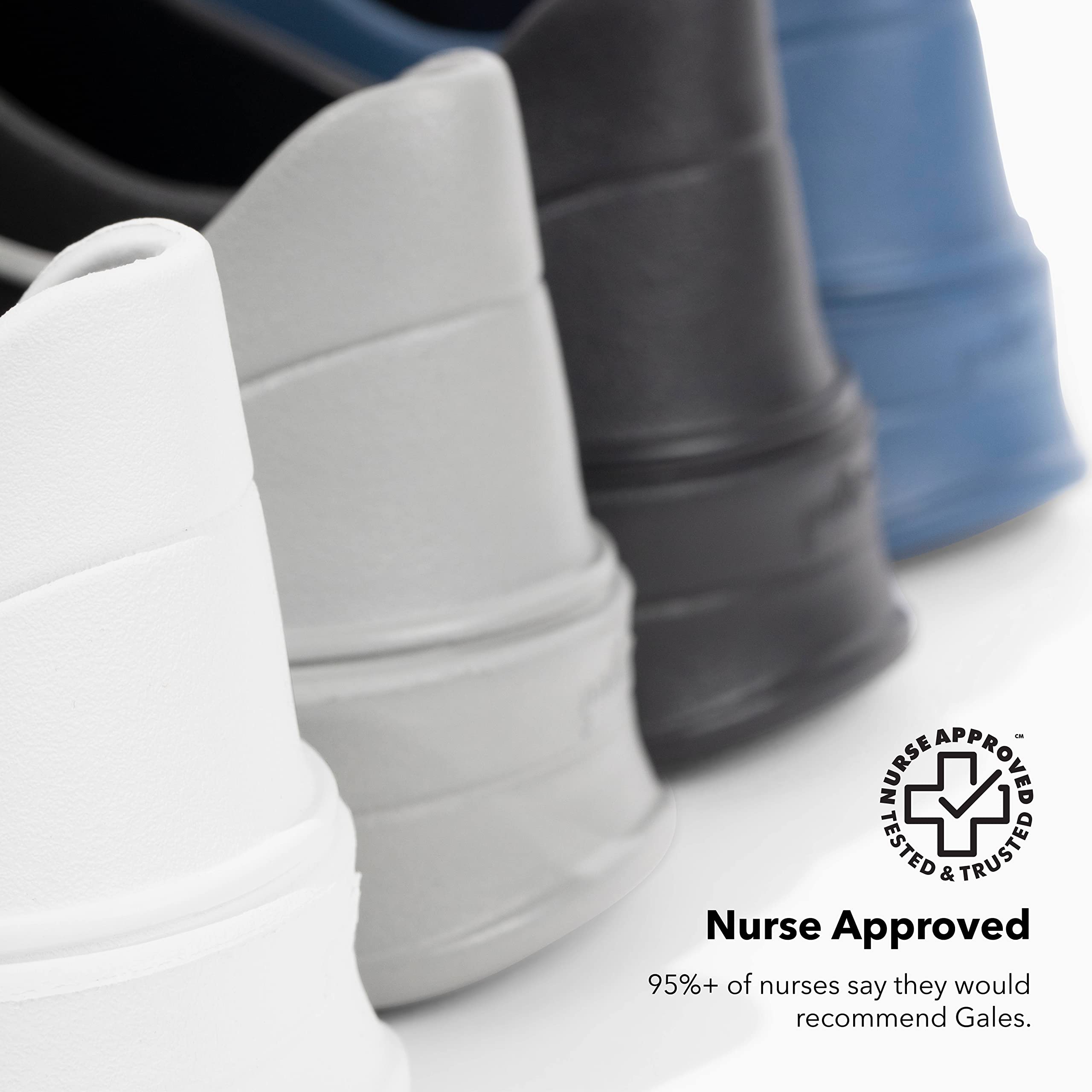 Gales Frontline Nurse Shoes for Women and Men. Comfortable Slip On, Slip Resistant, Waterproof, Breathable Footwear for Medical Workers, Doctors, Healthcare Providers