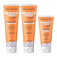 Instantly Thick Shampoo, Conditioner and Hair Cream Set, 3 Pack Set - Biotin & Aloe for Thicker & Fuller Hair - Volumizing & Thickening Hair Product for Thin, Flat or Dry Hair