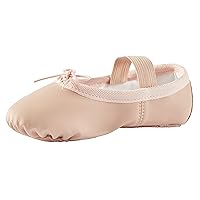 Lily's Locker- Leather Ballet Shoes Full Sole Dance Practice Shoes for Kids Girls