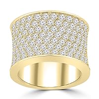 3.03 ct Ladies Round Cut Diamond Anniversary Wedding Band Ring G Color SI-1 Clarity in 18 kt Yellow Gold