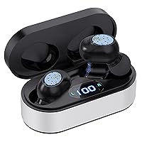 Hearing Aids for Seniors, Hearing Amplifiers Rechargeable with Charging Case Digital Display, Small In Ear OTC Hearing Aids for Adults No Squealing, 4-Level Volume Control