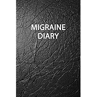 Migraine Diary: Chronic Headache Migraine pain Journal - Tracking headache triggers, symptoms and pain relief options- black leather look