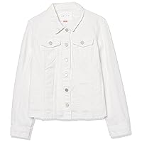 [BLANKNYC] Girls Denim Jacket with Fray Hem Finish, Comfortable & Stylish Coat, Lightbox, Large