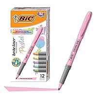 Brite Liner Grip Pastel Highlighter Set, Chisel Tip, 12-Count Pack of Pastel Highlighters in Assorted Colors (colors may vary)