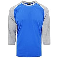 VICTORIOUS Men's Baseball Raglan Tee Shirt 3/4 Sleeves Jersey