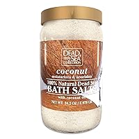 Dead Sea Collection Bath Salts Enriched with Coconut - Pure Salt for Bath - Large 34.2 OZ. - Nourishing Essential Body Care for Soothing and Relaxing Your Skin and Muscle