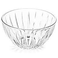 Facets Glass Serving Bowls Set of 6, Dessert Bowls for Ice Cream, Snack Bowls, Side Dishes, Dipping, Prep Small Serving Bowls