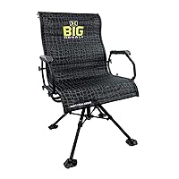 HAWK Big Denali Luxury Blind Chair Extra Large Silent Comfortable Swiveling Portable Chair with 4 Adjustable Legs for Camping, Hunting, Fishing, Backpacking Holds Up To 350 LBS