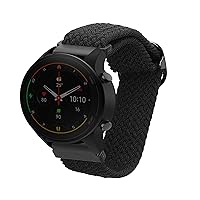 [kwmobile] Compatible with: Xiaomi Mi Watch/Mi Watch Color Sport Replacement Band - Replacement Strap Nylon, Durable, 5.5-8.7 inches (14-22 cm), Black