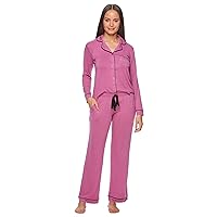bebe Womens Pajama Sets - PJ Set for Women - Pajamas for Women Logo - Long Sleeve Pajama Set for Women