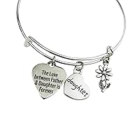 Gift for Daughter from Dad, The love between a Father and Daughter is forever bracelet