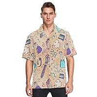 ALAZA Mens Quick Dry Hawaiian Shirt Button Down Workout Shirt