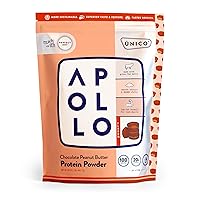 Unico Apollo Peanut Butter Cup Protein Shake | Salty & Sweet Tasty Protein Powder | Made w/ 100% Grass-Fed Whey Plus Casein and Egg White Protein | Low Carb (Peanut Butter)