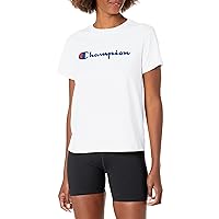 Champion Women'S Tshirt, Classic Short Sleeve Tshirt Lightweight Tee For Women, Script Logo Plus Size Available