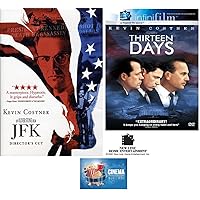 Kevin Costner Double Feature JFK & Thirteen Days 2 DVD Set Includes Cinema Movie Time Art Card