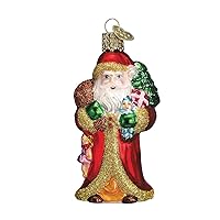 Old World Christmas Ornaments Father Christmas W/Gifts Glass Blown Ornaments Tree