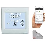Honeywell Home TH8321WF1001/U VisionPRO 8000 Wi-Fi Programmable Thermostat, 1 Pack, with Playhardest Cleaning Cloth