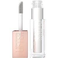 Maybelline Lifter Gloss, Hydrating Lip Gloss with Hyaluronic Acid, High Shine for Plumper Looking Lips, Pearl, Silver Pearl Clear, 0.18 Ounce