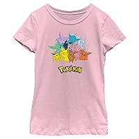 Pokemon Kids Gotta Catch Eeveelutions Girls Short Sleeve Tee Shirt