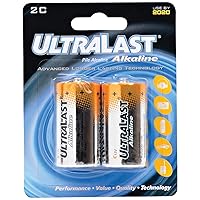ULA2C ULA2C C Alkaline Batteries, 2 pk, Multicolor