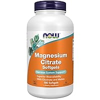 Supplements, Magnesium Citrate, With Glycinate & Malate, Nervous System Support*, 180 Softgels