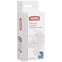 Thermos Replacement Straws for 12 Ounce Funtainer Bottle, Clear, 1 Pack