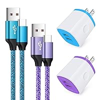 Fast Type C Charger USB Wall Plug Block C Charger Cable Fast Charging Android Phone Cord for Google Pixel 8 7 Pro 7 6 Pro 6 6a,Moto G Power G Stylus,Samsung Galaxy S23 S22 S21 S20 Ultra S10 S9 A10e
