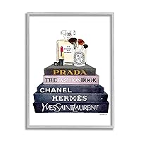 Stupell Industries Glam Fashion Book Set with Makeup, Design by Amanda Greenwood Gray Framed Wall Art, 24 x 30, Multi-Color