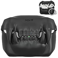 Novastar Compatible with Airpods Pro 2nd Generation Case Cover - Tigertooth Design for Airpods Pro Case Cover - Cool Silicone Protective Case for Airpods Pro 2 Case with Keychain (Black)