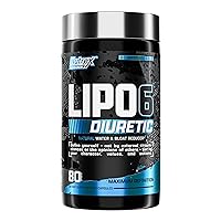 Lipo 6 Black Diuretic Water Pills (80 Caps) - Diuretics Reduce Bloat, Water Weight & Enhances Muscle Definition - Water Pill Bloating Relief - Diuretics for Water Retention Pills
