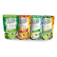 Drink Mix Variety Pack | Klass Aguas Frescas | Cucumber Limeade Pina Colada limeade & Passion Fruit Drink Flavors From Natural Sources, No Artificial Flavors, With Vitamin C (Makes 7 to 9 Quarts) 14.1 Oz Family Pack (4-Pack)