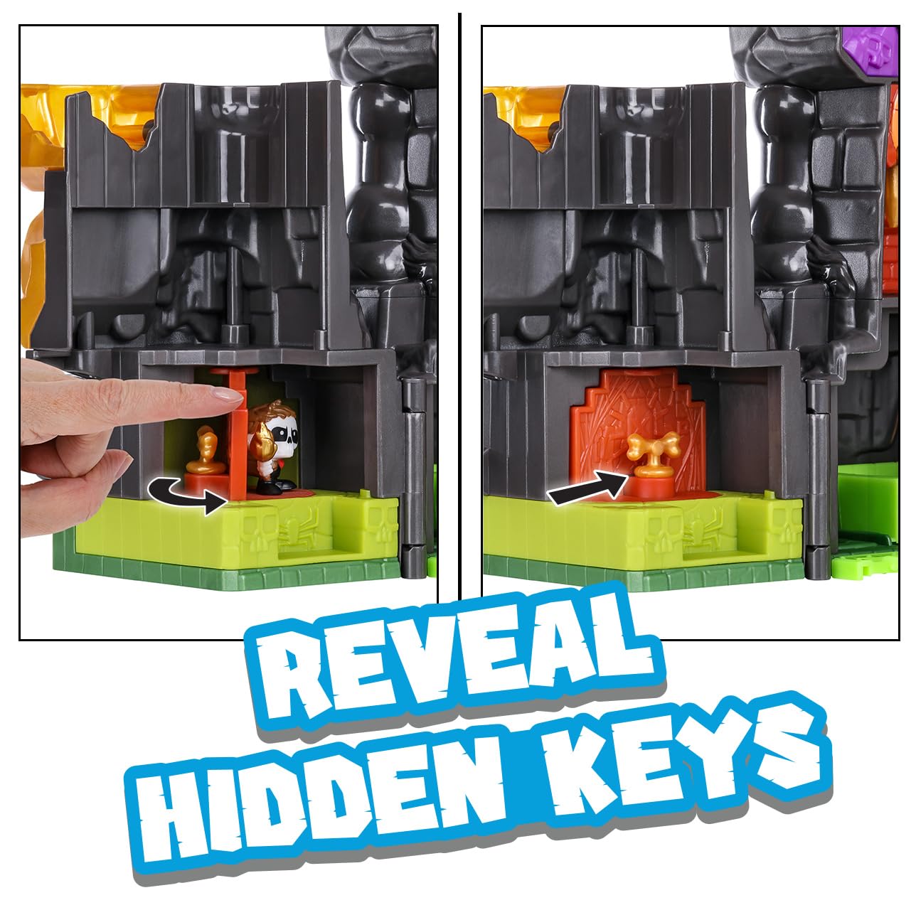 TREASURE X Lost Lands Skull Island Skull Temple Mega Playset, 40 Levels of Adventure. 4 Micro Sized Action Figs. Survive The Traps and Discover Guaranteed Real Gold Dipped Treasure