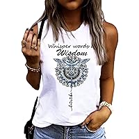 MHTOR Whisper Words of Wisdom Dragonfly Tank Summer Casual Beach Camping Party Women's Loose Sleeveless top T-Shirt Vest