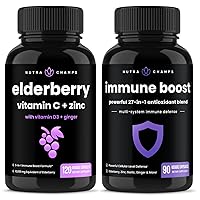 NutraChamps Elderberry and (2-Pack) Immune Boost Bundle