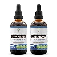 Gymnema Alcohol-Free Liquid Extract, Gymnema (Gymnema Sylvestre) Dried Leaf Tincture Supplement (2x4 FL OZ)