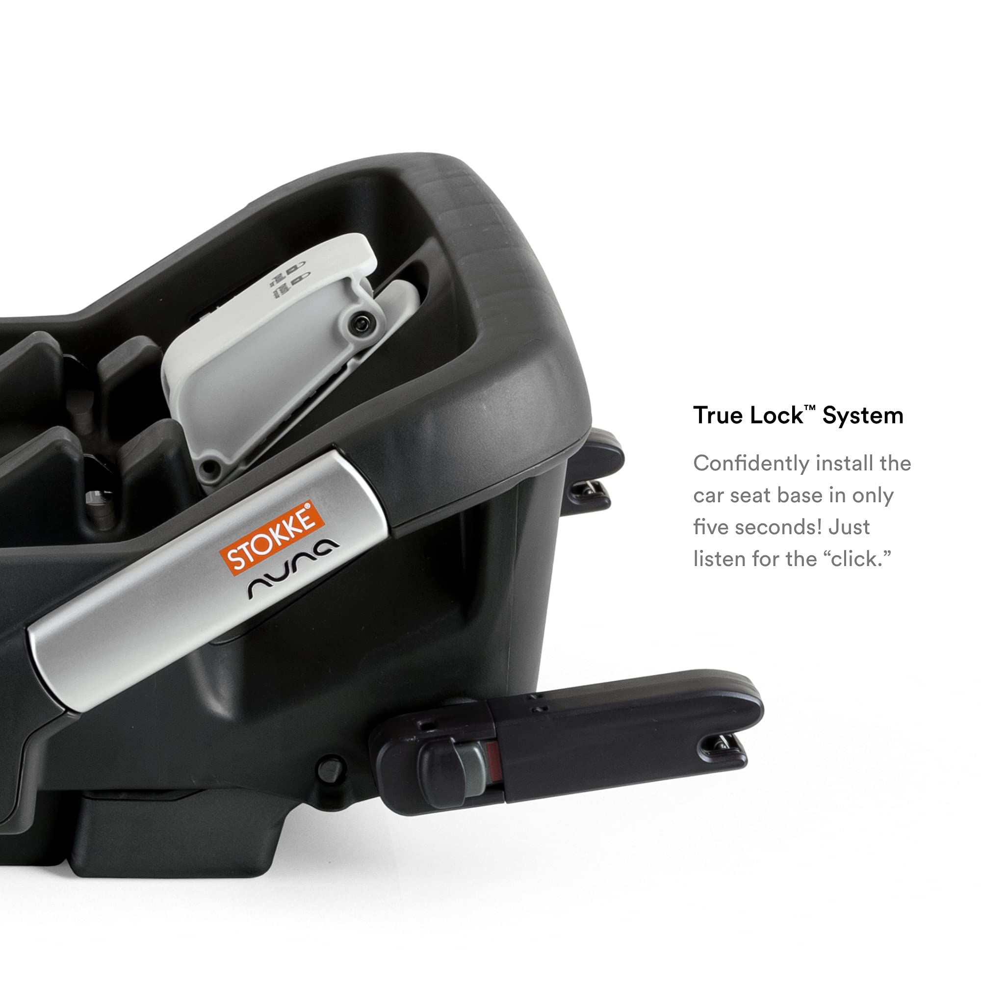 Stokke PIPA by Nuna Car Seat Base, Black - Effortless Installation - for Babies Up to 32 lbs. - Steel Stability Leg for Safety - Latch Compatible