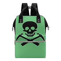 Viking Skull and Hammers Casual Travel Laptop Backpack Fashion Waterproof Bag Hiking Backpacks Black-Style