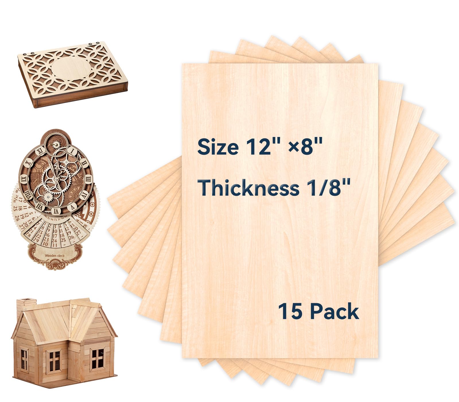 XNEONLab Basswood Plywood Sheets-15 Pack 12