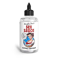 Naughty Jane's Sex Sauce Natural Lubricant for Beginners, Men, Women, & Couples. Multi-Use Lubricant and Toy Compatible. Easy to Clean, Body-Safe and Unscented. 1 Piece, Clear - 8oz.