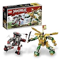 Lego 71781 NINJAGO Lloyds Robot Battle EVO Building Kit with Cool Ninja Robots, Includes 2 Mini Figures with Weapons, Construction Toy for Kids, Gift Idea for Boys and Girls, from 5 Years